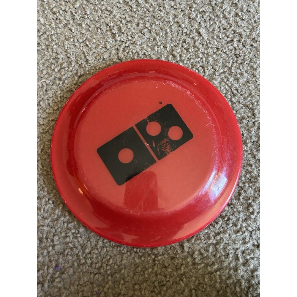 Dominos Promo Frisbee Black And Red 1990s Vintage Retro Collectibles